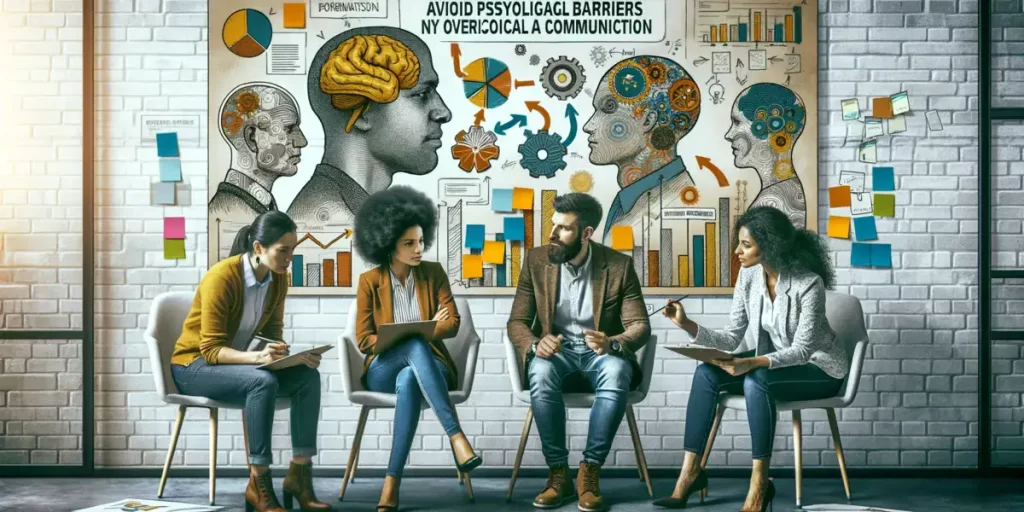 A brainstorming session depicted with an eclectic mix of individuals, including a Hispanic man, a Black woman, and a Caucasian woman, each bringing un